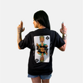 T-SHIRT NOIR • DAMES DE PIQUE