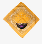 BANDANA JAUNE BOUCHE PRECIEUSE