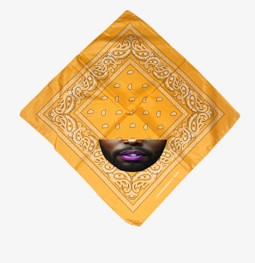 BANDANA JAUNE BOUCHE PRECIEUSE