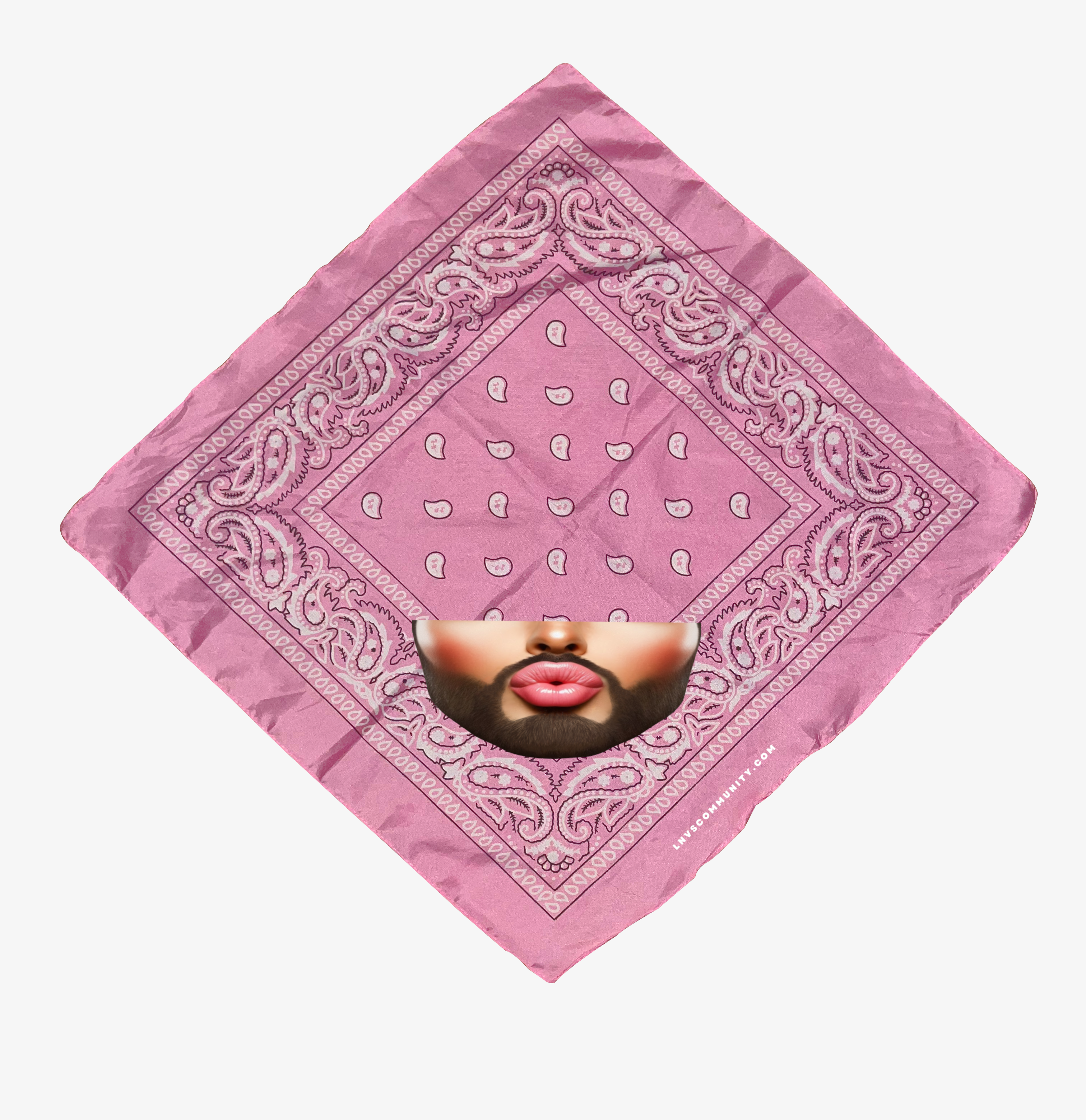 BANDANA ROSE LEVRES PULPEUSES