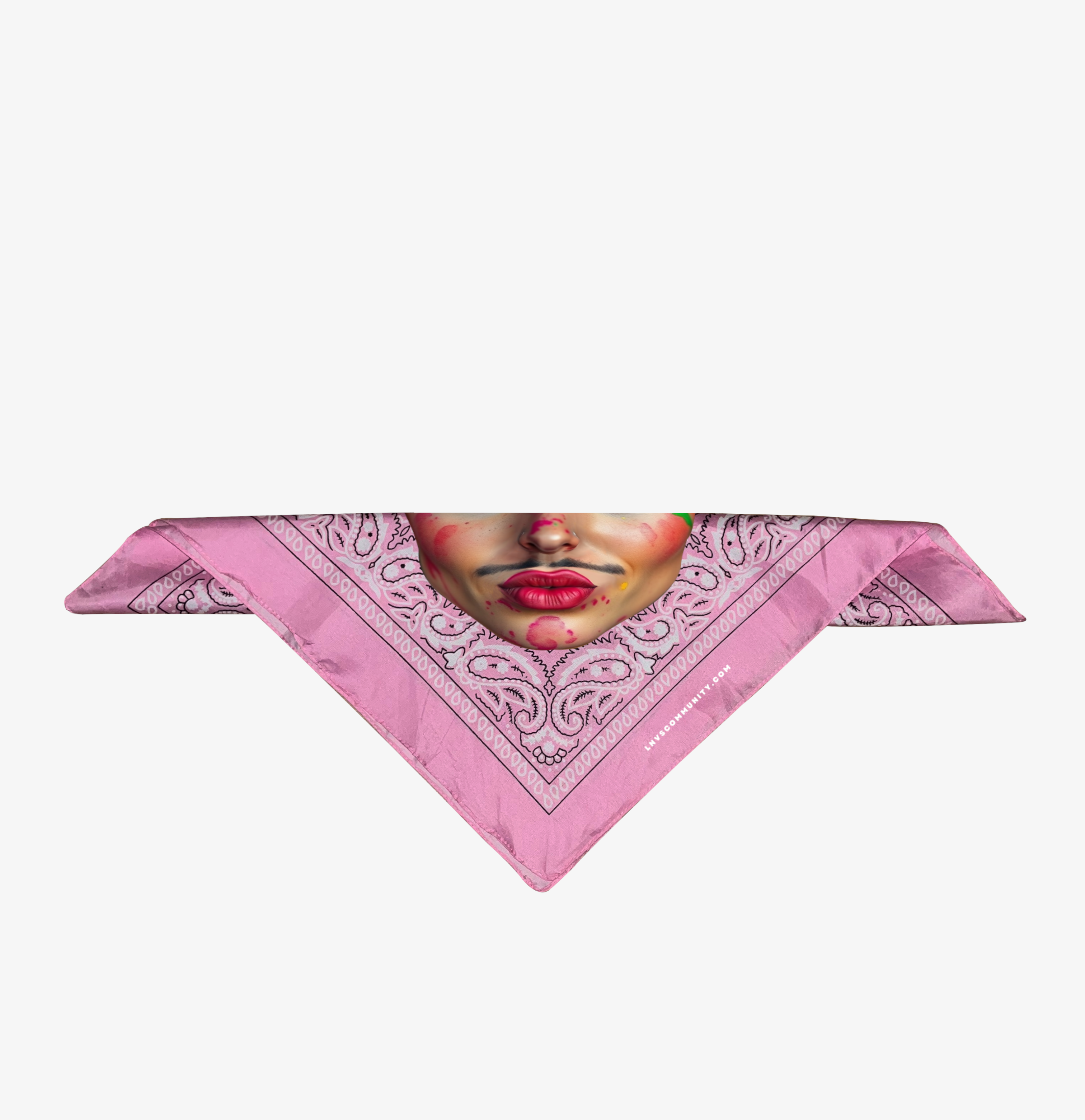 BANDANA ROSE LADY MOUSTACHE