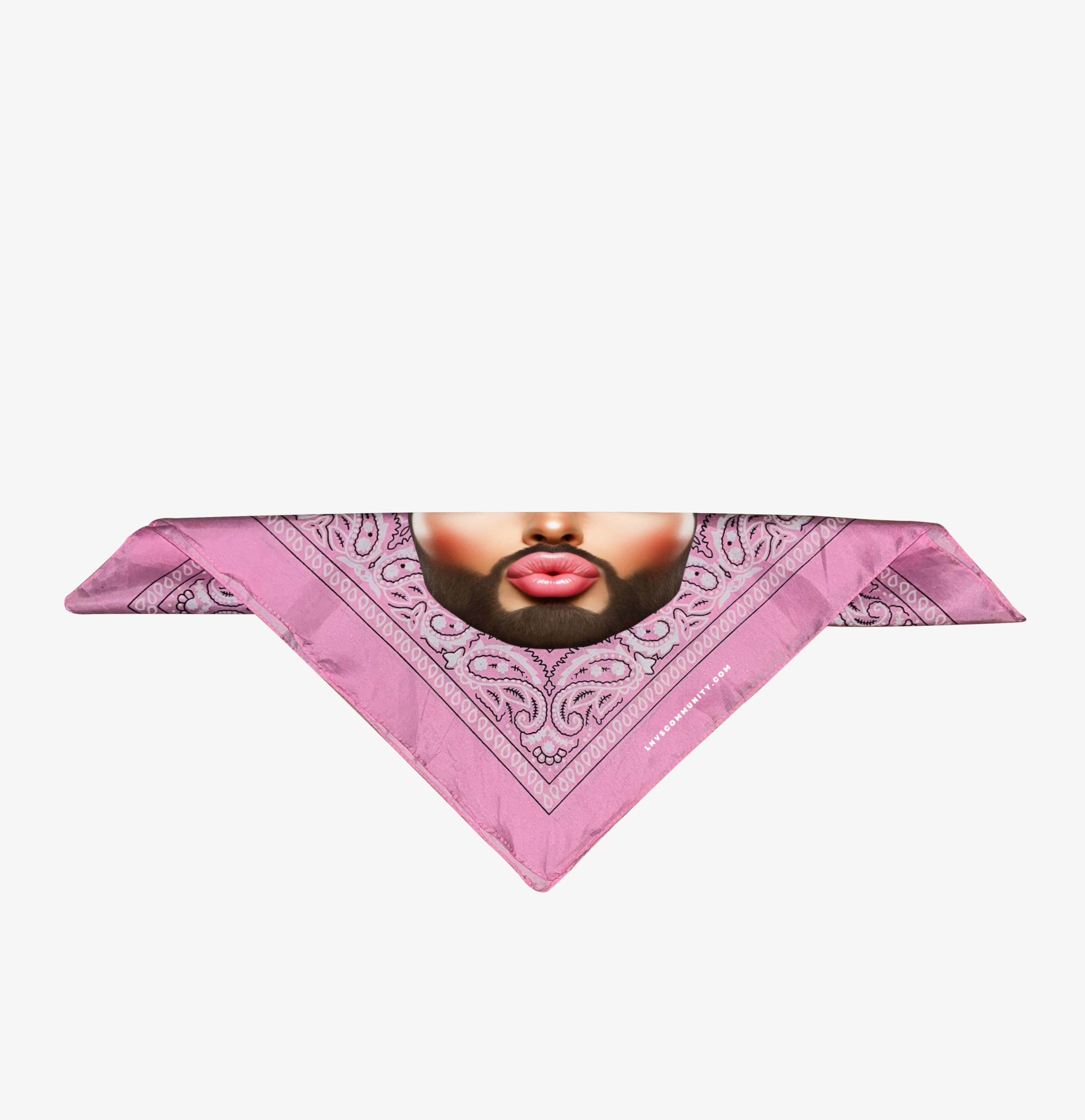 BANDANA ROSE LEVRES PULPEUSES