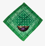 BANDANA VERT BOUCHE PRECIEUSE