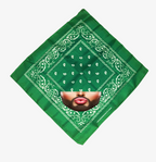 BANDANA VERT LEVRES PULPEUSES