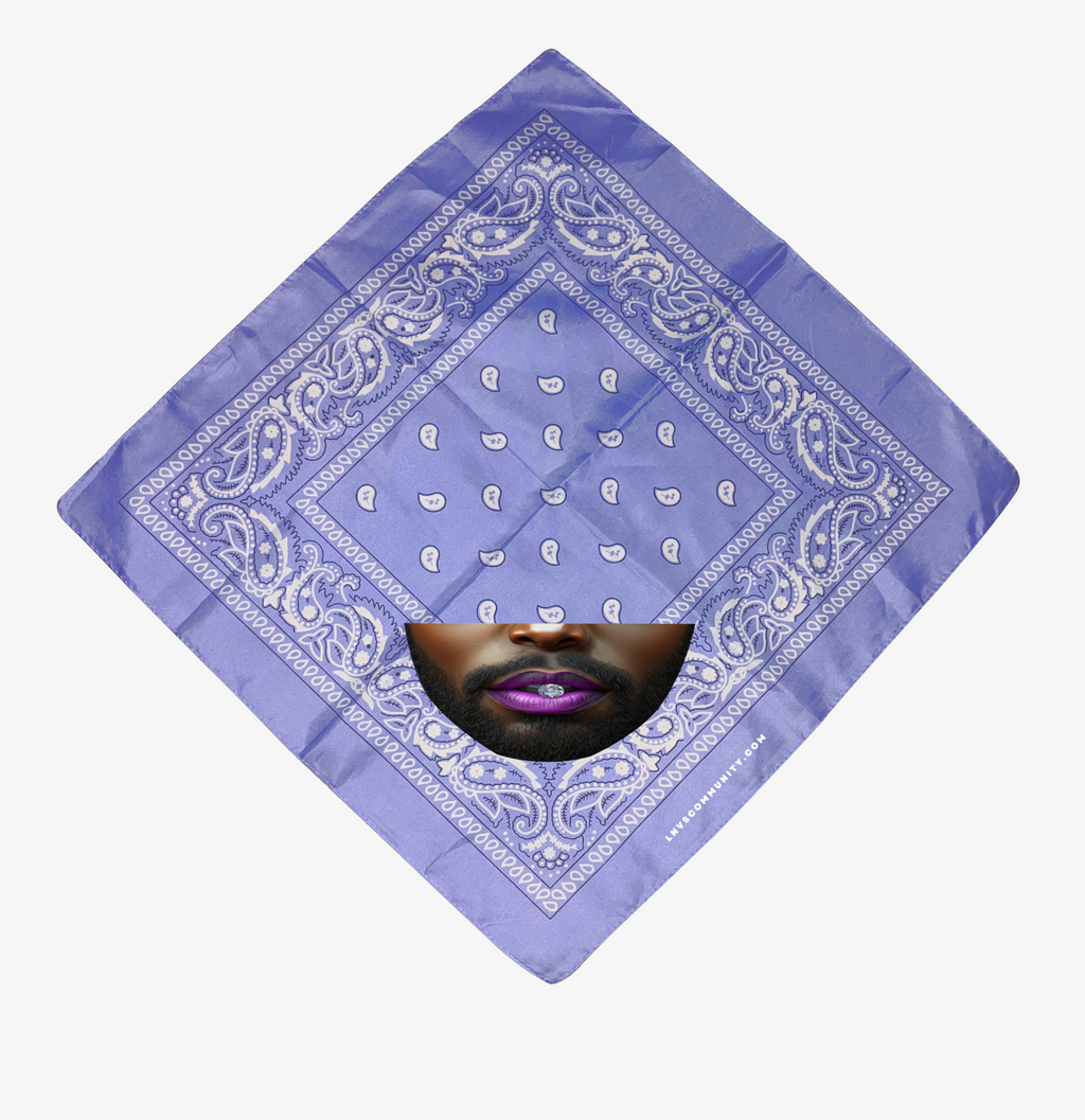 BANDANA VIOLET BOUCHE PRECIEUSE