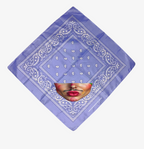 BANDANA VIOLET LADY MOUSTACHE