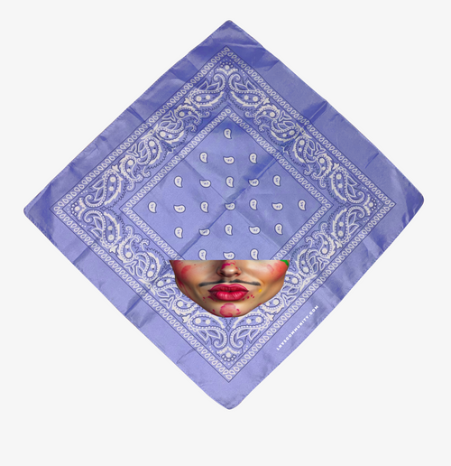 BANDANA VIOLET LADY MOUSTACHE