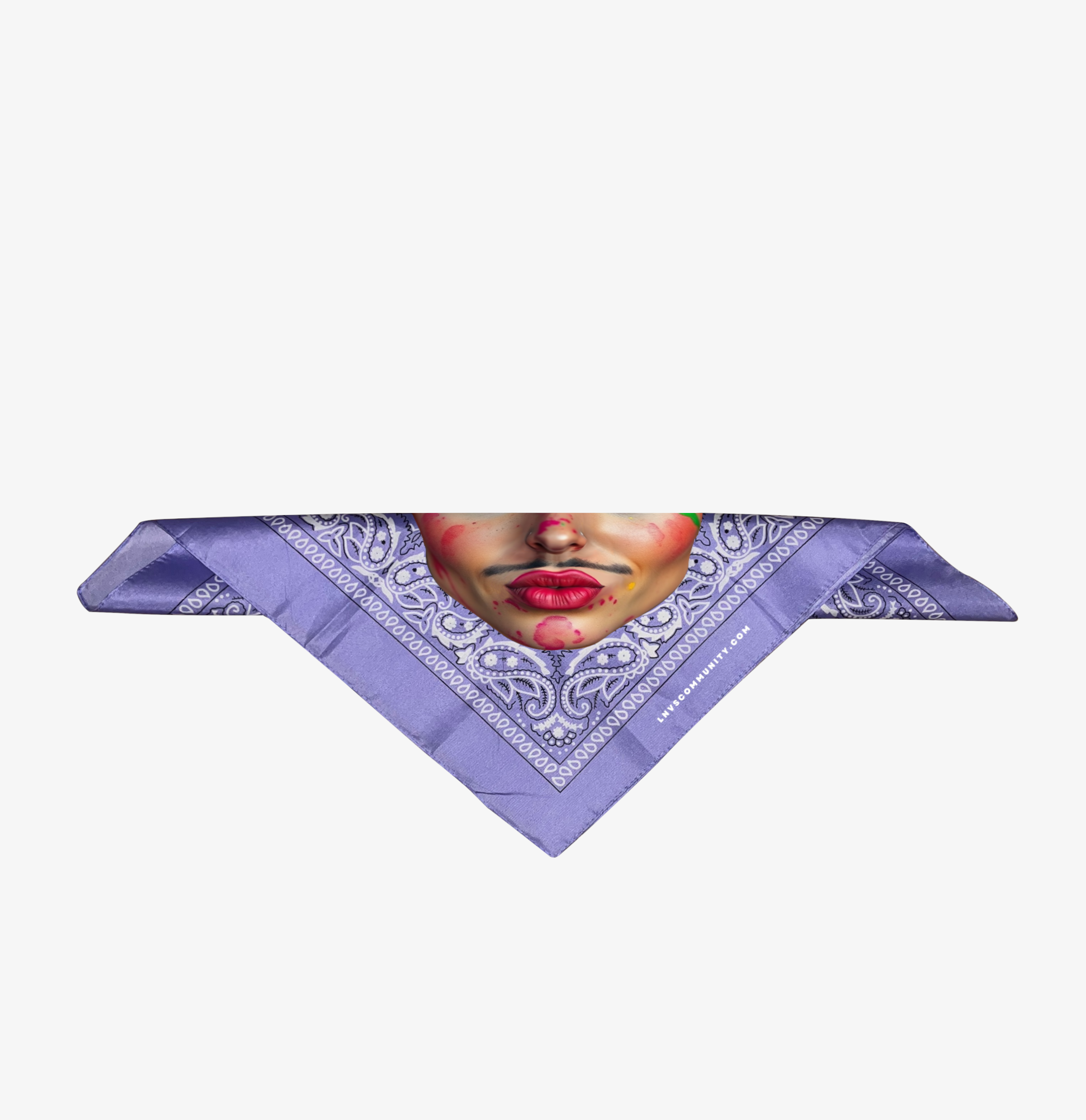 BANDANA VIOLET LADY MOUSTACHE