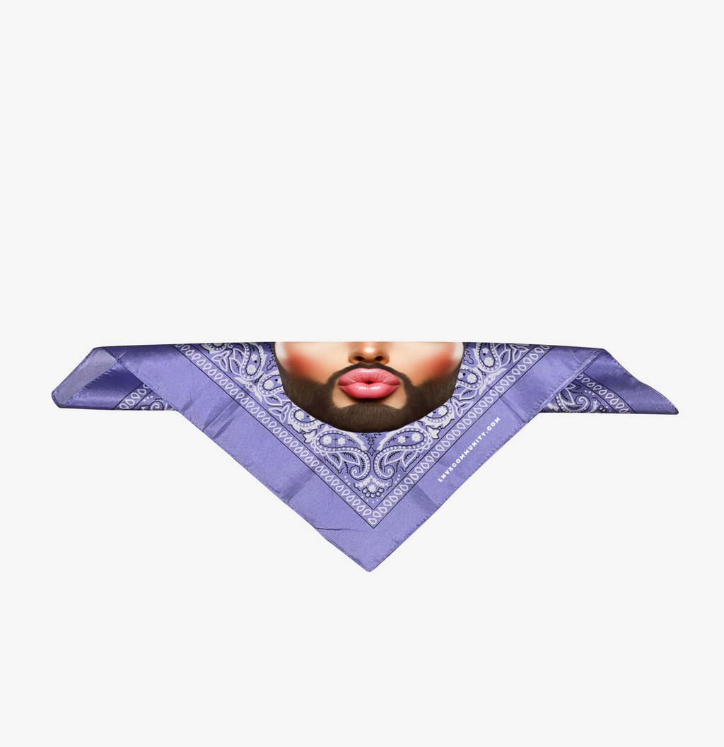 BANDANA VIOLET LEVRES PULPEUSES